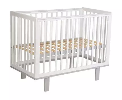 Кроватка для новорожденных Мадс (96, 124,4, 60х120 см, Манежи-кровати, Белый, 64,4)