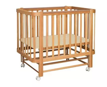 Кроватка для новорожденных Терра (89,6, 103,8 / 149,8, Односпальные, Одноярусные, Коричневое дерево, 75)
