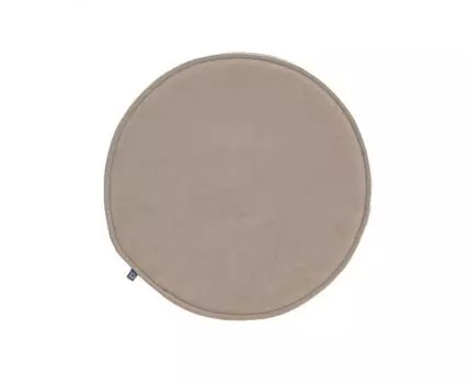 Круглая бархатная подушка на стул Rimca темно-серая 35 см