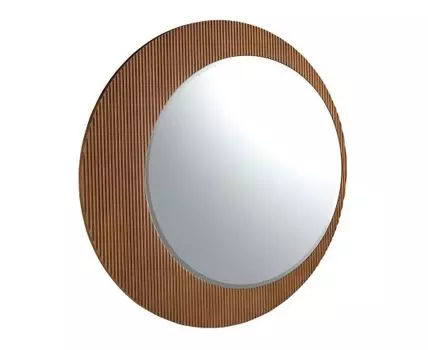 Круглое настенное зеркало 3262/MIR23067 в раме из орехового дерева