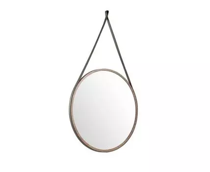 Круглое зеркало с ореховой рамой CPMR27-V36-NOGAL /3038