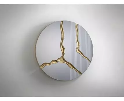 Круглое зеркало Surcos D100 сусальное золото