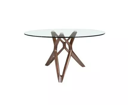 Круглый обеденный стол 1108/DT802 140 из закаленного стекла