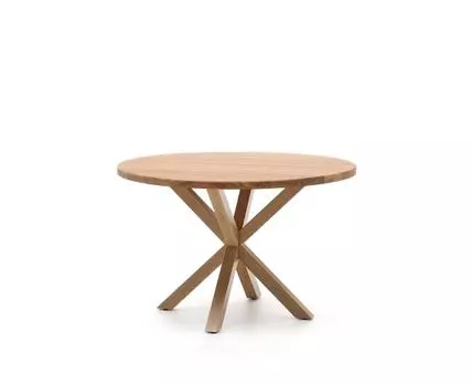 Круглый стол Argo из массива акации со стальными ножками под дерево 120