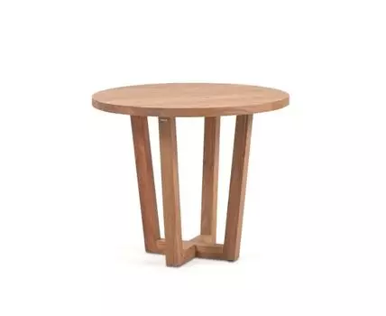 Круглый стол Nahla из массива акации с натуральной отделкой 90 см