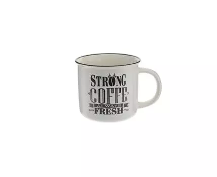 Кружка 400 мл фарфор Strong Coffe always fresh