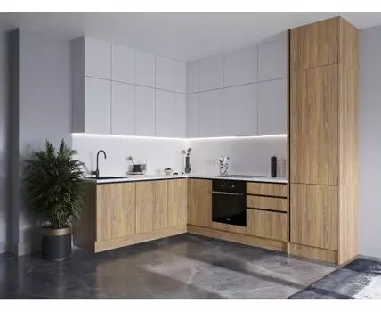 Кухня Бизнес Black Line, угловая, 4450-4650 мм