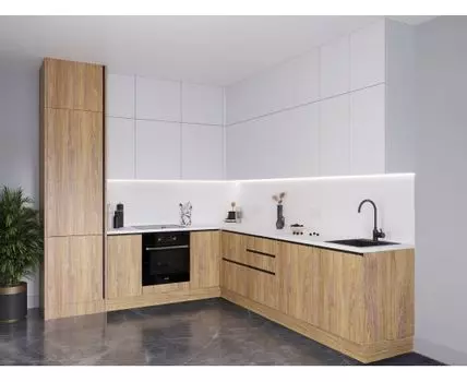 Кухня Бизнес Black Line, угловая, 4950-5150 мм