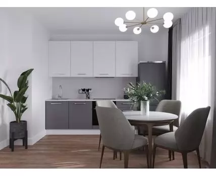 Кухня Стандарт Silver Style, прямая, 2200-2400 мм