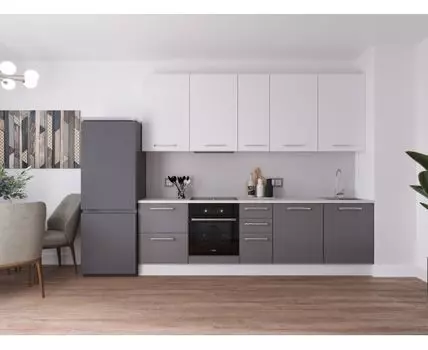 Кухня Стандарт Silver Style, прямая, 2700-2900 мм