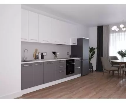 Кухня Стандарт Silver Style, прямая, 3200-3400 мм