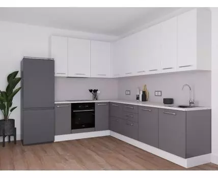 Кухня Стандарт Silver Style, угловая, 4950-5150 мм