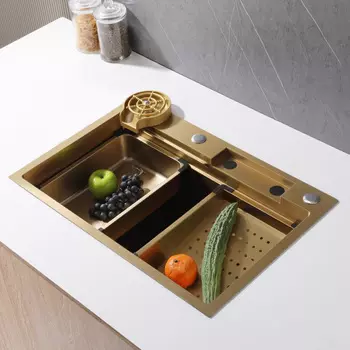 Кухонная мойка ABBER Wasser Kreis AF2194G золото матовое