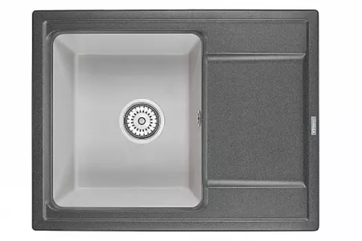 Кухонная мойка Granula Hibrid HI-65 графит-базальт