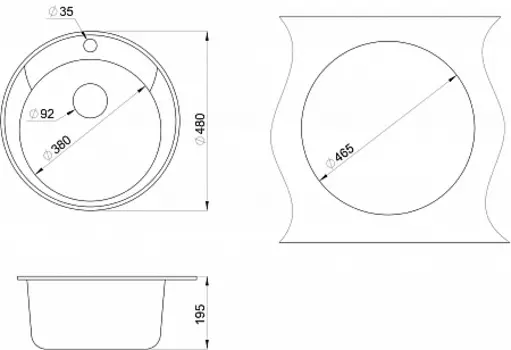 Кухонная мойка Granula Standart ST-4802 базальт