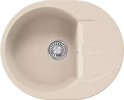 Кухонная мойка Polygran ATOL-620 (№327 Кремовый)