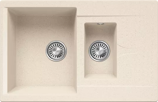 Кухонная мойка Polygran BRIG-770 (№327 Кремовый)