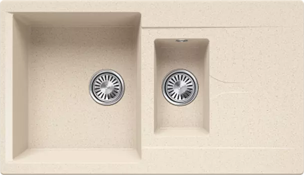 Кухонная мойка Polygran BRIG-870 (№327 Кремовый)