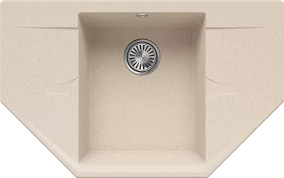 Кухонная мойка Polygran RIFF-800 (№327 Кремовый)