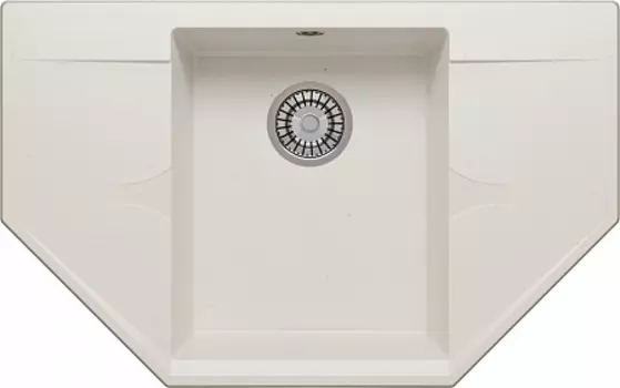 Кухонная мойка Polygran RIFF-800 (№36 (Белый Хлопок))