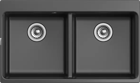 Кухонная мойка RIVELATO AXEL 90-2D 2-чаши 870*520мм antracite
