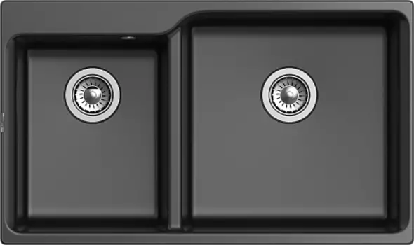 Кухонная мойка RIVELATO AXEL 90D 2-чаши 870*520мм antracite
