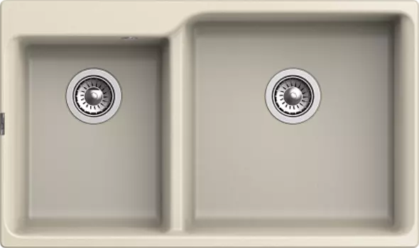 Кухонная мойка RIVELATO AXEL 90D 2-чаши 870*520мм beige scuro