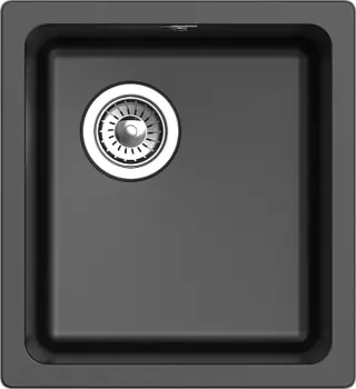 Кухонная мойка RIVELATO BERKANA 35 подст.монтаж 1-чаш 415*455 nero