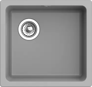 Кухонная мойка RIVELATO BERKANA 45 подст.монтаж 1-чаш 485*455 grigio metallizzato
