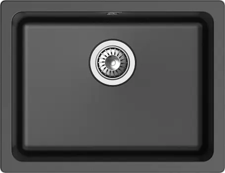 Кухонная мойка RIVELATO BERKANA 50 подст.монтаж 1-чаш 560*430 nero