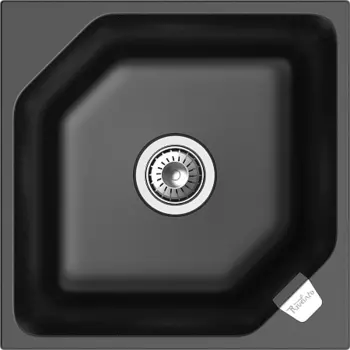 Кухонная мойка RIVELATO LOCUS 50 1-чаш 500*500 nero