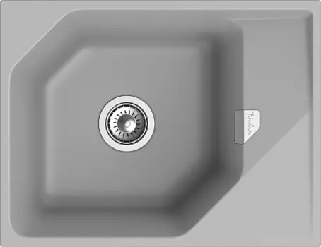 Кухонная мойка RIVELATO LOCUS 65 1-чаш 650*500 grigio metallizzato