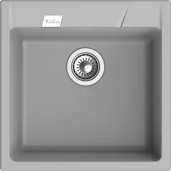 Кухонная мойка RIVELATO RAUM 50 1-чаша 510*510мм grigio metallizzato