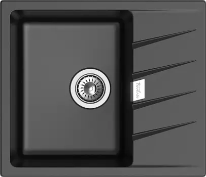 Кухонная мойка RIVELATO RAUM 58 1-чаша 580*500мм nero