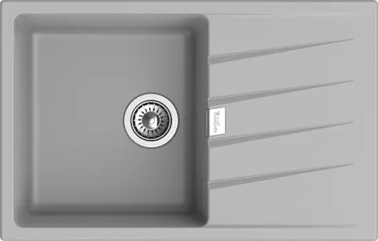 Кухонная мойка RIVELATO RAUM 78 1-чаша 780*500мм grigio metallizzato