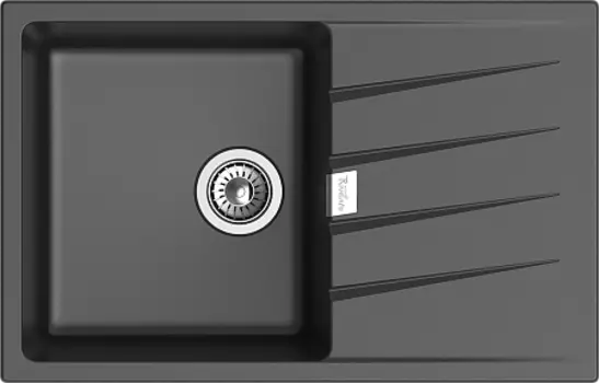 Кухонная мойка RIVELATO RAUM 78 1-чаша 780*500мм antracite