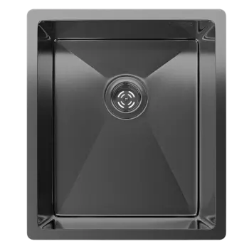 Кухонная мойка Rivelato Rinox 3844 UN PVD black нерж.сталь 1 чаша 380*440*200 мм