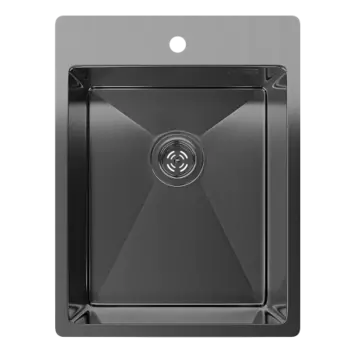 Кухонная мойка Rivelato Rinox 3850 PVD black нерж.сталь 1 чаша 380*500*200 мм