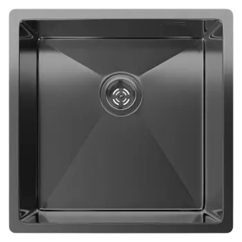 Кухонная мойка Rivelato Rinox 4444 UN PVD black нерж.стал 1 чаша 440*440*200 мм