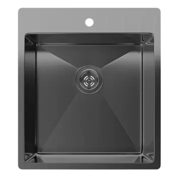 Кухонная мойка Rivelato Rinox 4450 PVD black нерж.сталь 1 чаша 440*500*200 мм арт.4450 PVD black