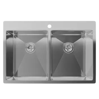 Кухонная мойка Rivelato Rinox 7450 2В нерж.сталь 2 чаши 740*500*200 мм арт.7450 2В