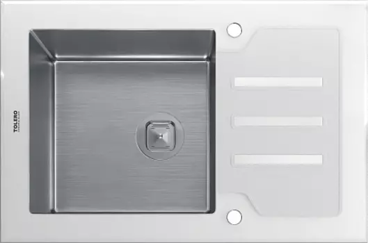 Кухонная мойка TOLERO Ceramic Glass TG-660W (Белая)