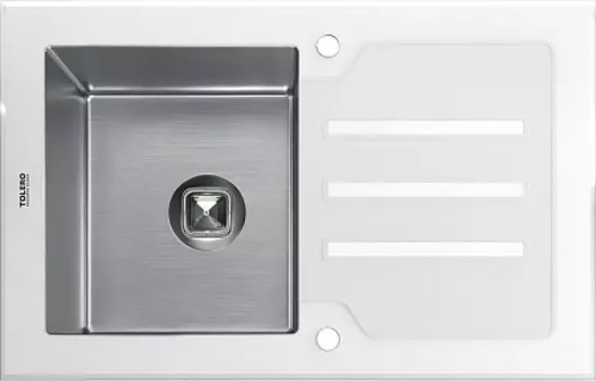 Кухонная мойка TOLERO Ceramic Glass TG-780W (Белая)