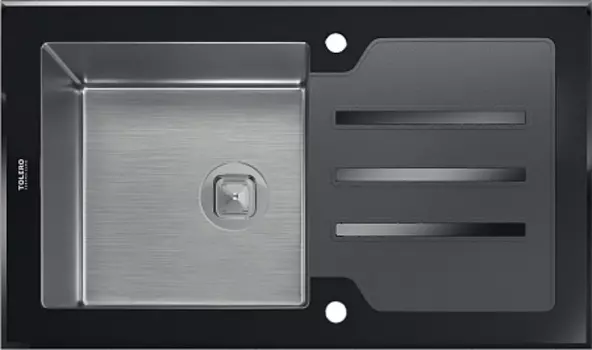 Кухонная мойка TOLERO Ceramic Glass TG-860B (Черная)