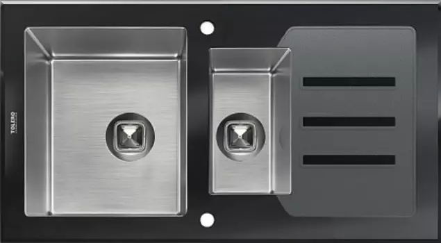 Кухонная мойка TOLERO Ceramic Glass TG-920K (Черная)