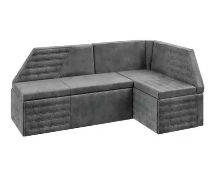 Кухонный диван Лондон (82, 119, Односпальные, Со спальным местом, Серый, 196, Большие)