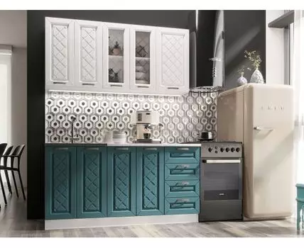 Кухонный гарнитур Агава 160 см (209, 60, Прямые, Белый, 160)