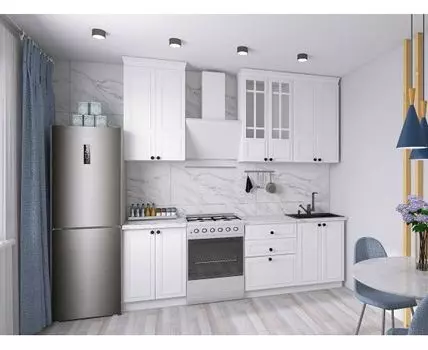 Кухонный гарнитур Бьянка 180 см (249, 57, Прямые, Белый, 180)