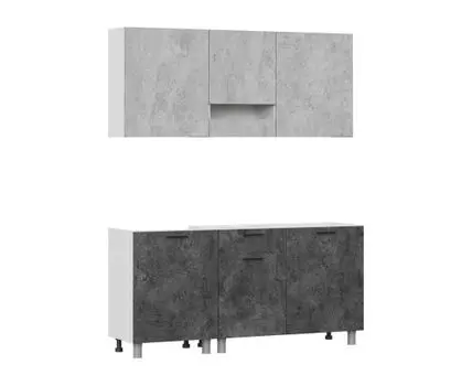 Кухонный гарнитур Брауни 170 см (213,6 / 216,2, 49,6 / 60, Без столешницы, Прямые, Белый, 170)