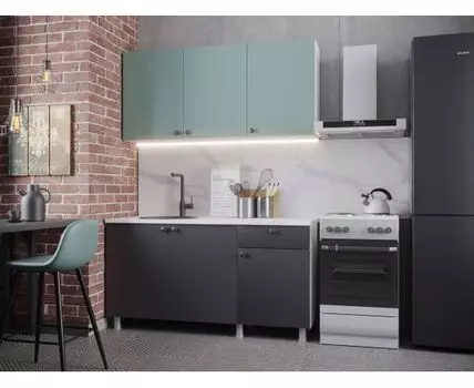 Кухонный гарнитур Деми 150 см (209, 60, Прямые, Серый, 150)